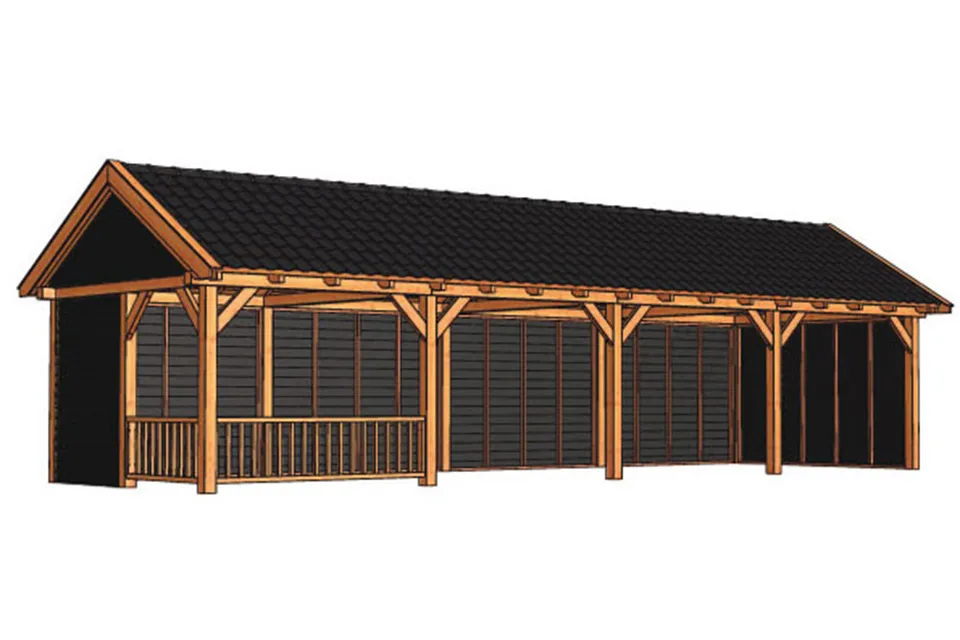 Tuinhuis / Blokhut Trendhout Buitenverblijf Zadeldak XL 12170mm B Tuinhuis / Blokhut Trendhout Buitenverblijf Zadeldak XL 12170mm B