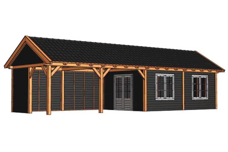 Tuinhuis / Blokhut Trendhout Buitenverblijf Zadeldak XL 12170mm D Tuinhuis / Blokhut Trendhout Buitenverblijf Zadeldak XL 12170mm D