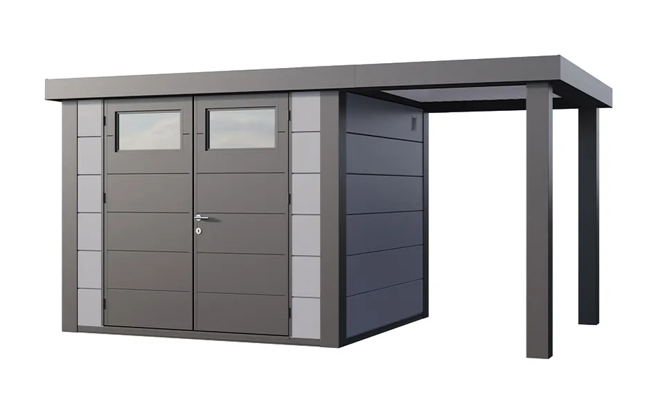 Telluria | Tuinhuis Eleganto 2724 met Overkapping Open Lounge Small | Rechts | Lichtgrijs Telluria | Tuinhuis Eleganto 2724 met Overkapping Open Lounge Small | Rechts | Lichtgrijs