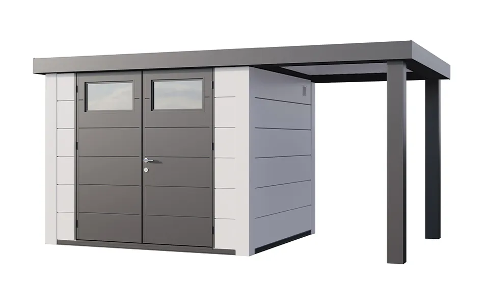 Telluria | Tuinhuis Eleganto 2724 met Overkapping Open Lounge Small | Rechts | Wit Telluria | Tuinhuis Eleganto 2724 met Overkapping Open Lounge Small | Rechts | Wit