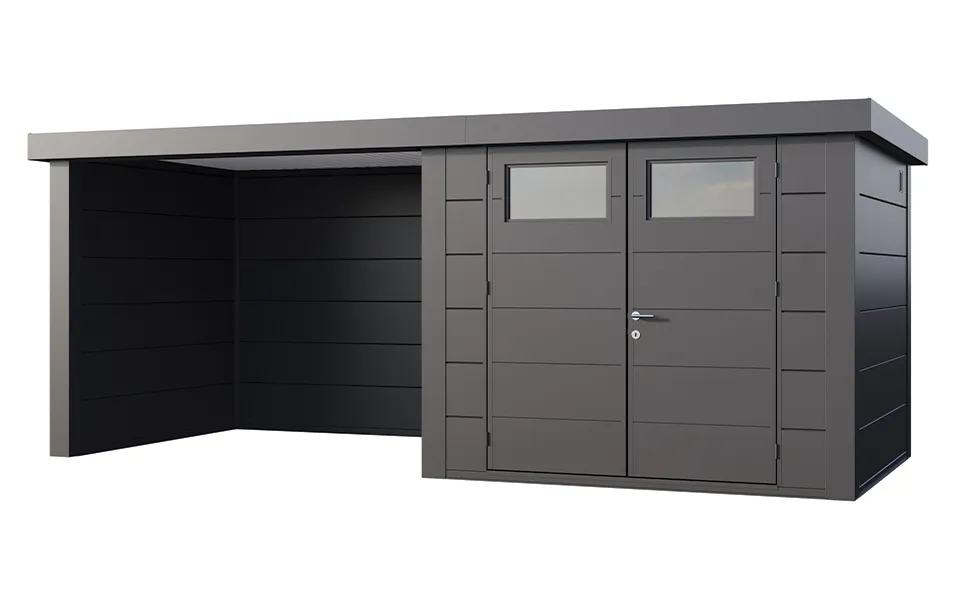 Telluria | Tuinhuis Eleganto 2724 met Overkapping Lounge Small | Links | Antraciet Telluria | Tuinhuis Eleganto 2724 met Overkapping Lounge Small | Links | Antraciet