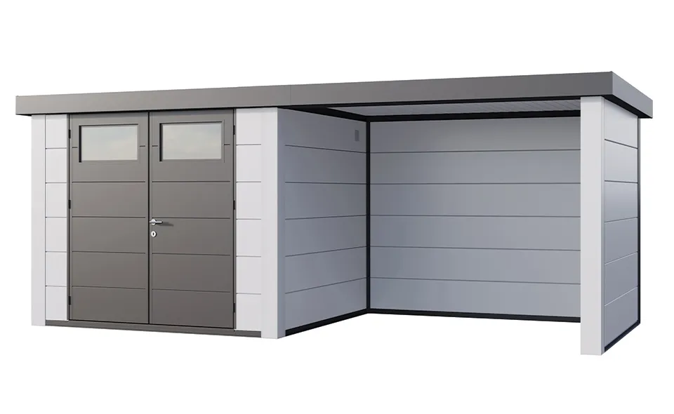 Telluria | Tuinhuis Eleganto 2724 met Overkapping Lounge Small | Rechts | Wit Telluria | Tuinhuis Eleganto 2724 met Overkapping Lounge Small | Rechts | Wit