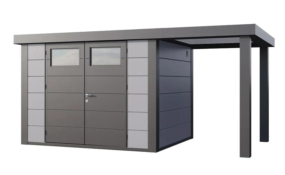 Telluria | Tuinhuis Eleganto 3024 met Overkapping Open Lounge Small | Rechts | Lichtgrijs Telluria | Tuinhuis Eleganto 3024 met Overkapping Open Lounge Small | Rechts | Lichtgrijs