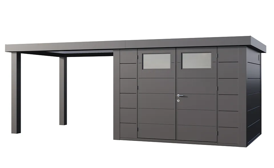 Telluria | Tuinhuis Eleganto 3024 met Overkapping Open Lounge Large | Links | Antraciet Telluria | Tuinhuis Eleganto 3024 met Overkapping Open Lounge Large | Links | Antraciet