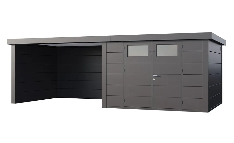 Telluria | Tuinhuis Eleganto 3030 met Overkapping Lounge XL | Links | Antraciet Telluria | Tuinhuis Eleganto 3030 met Overkapping Lounge XL | Links | Antraciet