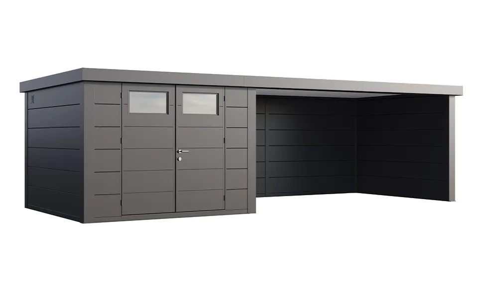 Telluria | Tuinhuis Eleganto 3030 met Overkapping Lounge XL | Rechts | Antraciet Telluria | Tuinhuis Eleganto 3030 met Overkapping Lounge XL | Rechts | Antraciet