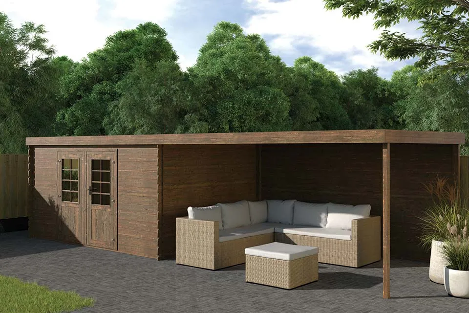 Fonteyn | Tuinhuis Module Platdak 400+400 Fonteyn | Tuinhuis Module Platdak 400+400