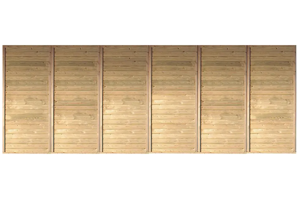 Karibu | Achterwand Dubbele Carport Karibu | Achterwand Dubbele Carport
