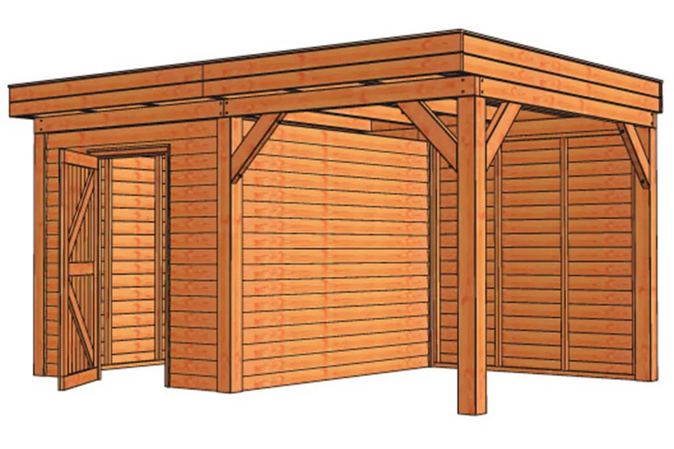 Tuinhuis / Blokhut Trendhout Buitenverblijf Refter L 4750mm E Tuinhuis / Blokhut Trendhout Buitenverblijf Refter L 4750mm E