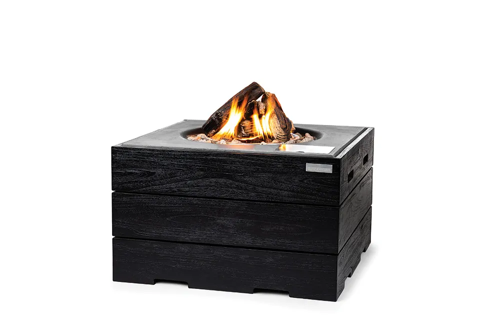 Happy Cocooning | Terrashaard Vierkant Teak Black | Antraciet Happy Cocooning | Terrashaard Vierkant Teak Black | Antraciet