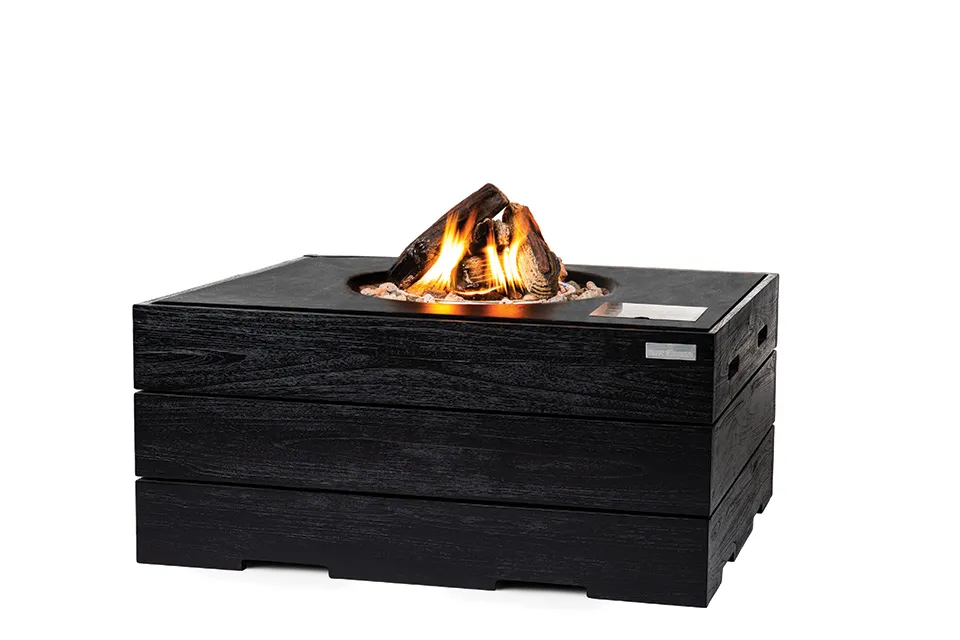 Happy Cocooning | Terrashaard Rechthoek Teak Black | Zwart Happy Cocooning | Terrashaard Rechthoek Teak Black | Zwart