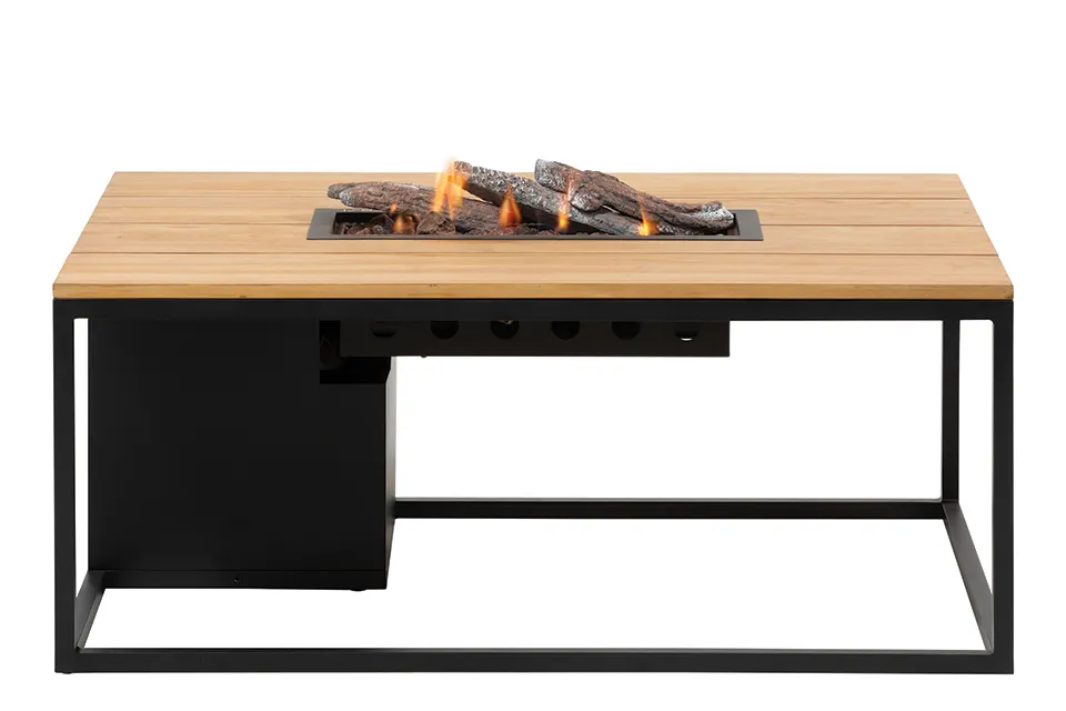 Cosi Vuurhaard Cosiloft | Black Frame | Teak Top