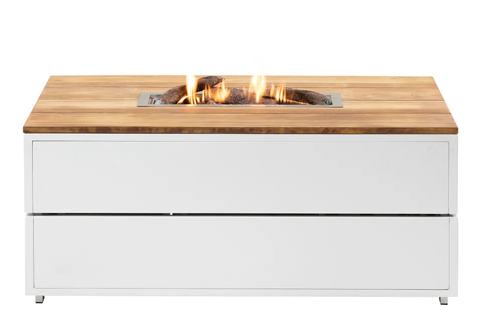 Cosi | Vuurhaard Cosipure 120 | White Frame | Teak Top Cosi | Vuurhaard Cosipure 120 | White Frame | Teak Top
