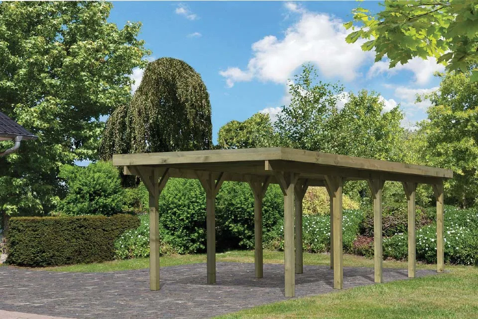 Karibu | Enkele Variant Stalen Carport | Variant A met Stalen Dakplaten Karibu | Enkele Variant Stalen Carport | Variant A met Stalen Dakplaten