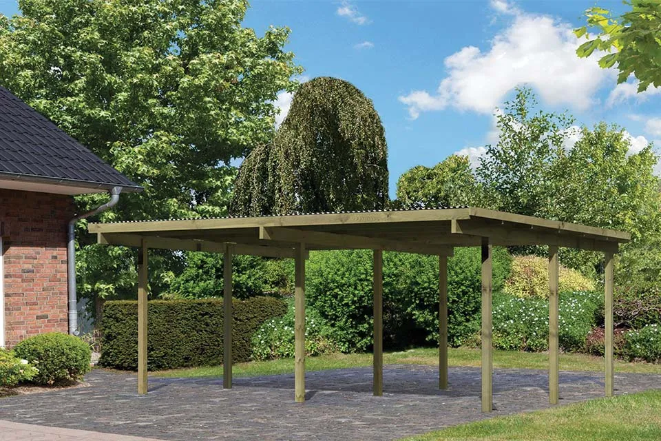 Karibu | Dubbele Carport Eco 1 | Variant A Karibu | Dubbele Carport Eco 1 | Variant A