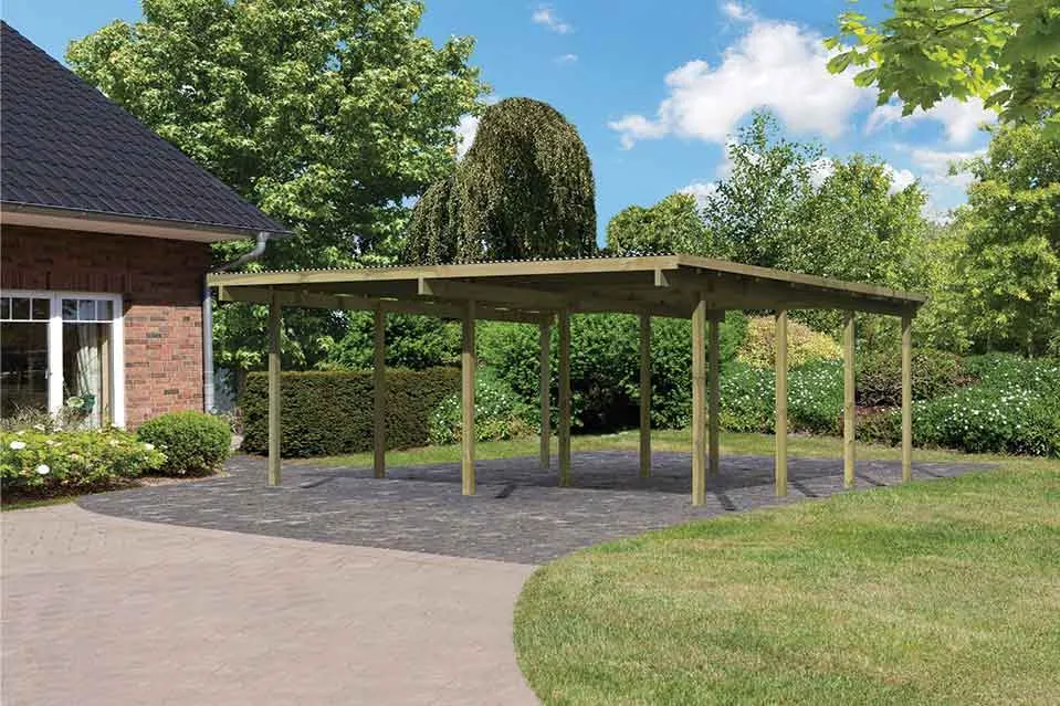 Karibu | Dubbele Carport Eco 2 | Variant A Karibu | Dubbele Carport Eco 2 | Variant A