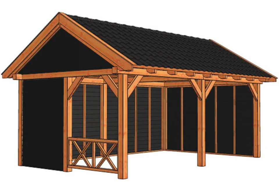 Tuinhuis / Blokhut Trendhout Buitenverblijf Zadeldak XL 6350mm C Tuinhuis / Blokhut Trendhout Buitenverblijf Zadeldak XL 6350mm C