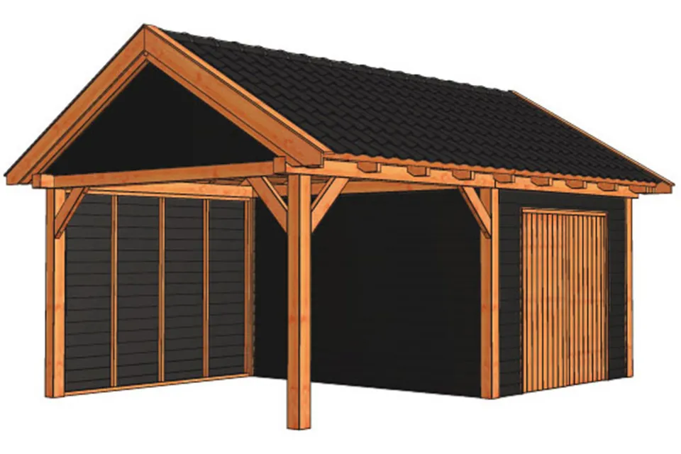 Tuinhuis / Blokhut Trendhout Buitenverblijf Zadeldak XL 6350mm D Tuinhuis / Blokhut Trendhout Buitenverblijf Zadeldak XL 6350mm D
