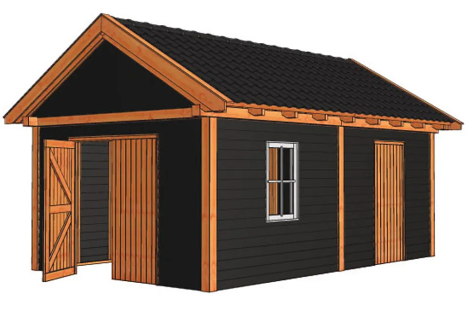 Tuinhuis / Blokhut Trendhout Buitenverblijf Zadeldak XL 6350mm F Tuinhuis / Blokhut Trendhout Buitenverblijf Zadeldak XL 6350mm F