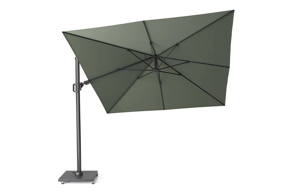 Platinum | Zweefparasol Challenger T² Premium 300 x 300 cm | Olive Platinum | Zweefparasol Challenger T² Premium 300 x 300 cm | Olive