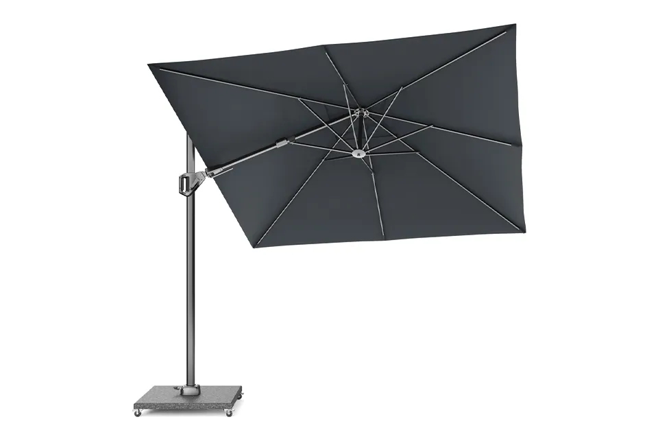 Platinum | Zweefparasol Voyager T² 270 x 270 cm | Faded Black Platinum | Zweefparasol Voyager T² 270 x 270 cm | Faded Black
