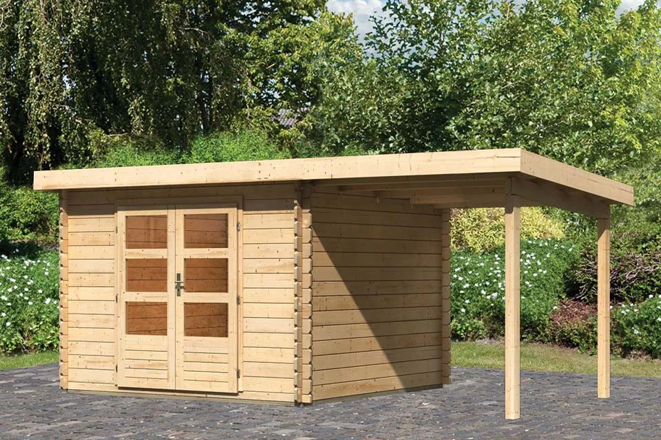 Woodfeeling | Tuinhuis Bastrup 5 met Overkapping 2,0 Woodfeeling | Tuinhuis Bastrup 5 met Overkapping 2,0