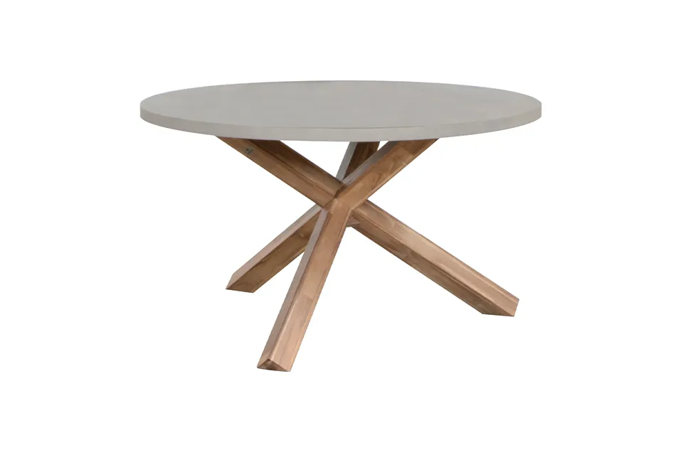 Fonteyn | Tuintafel Monda Rond Ø135 cm | Betonlook/Acacia Fonteyn | Tuintafel Monda Rond Ø135 cm | Betonlook/Acacia