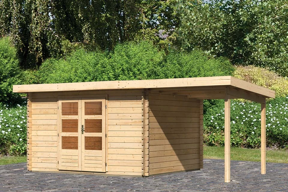 Woodfeeling Tuinhuis Bastrup 7 met Overkapping 20