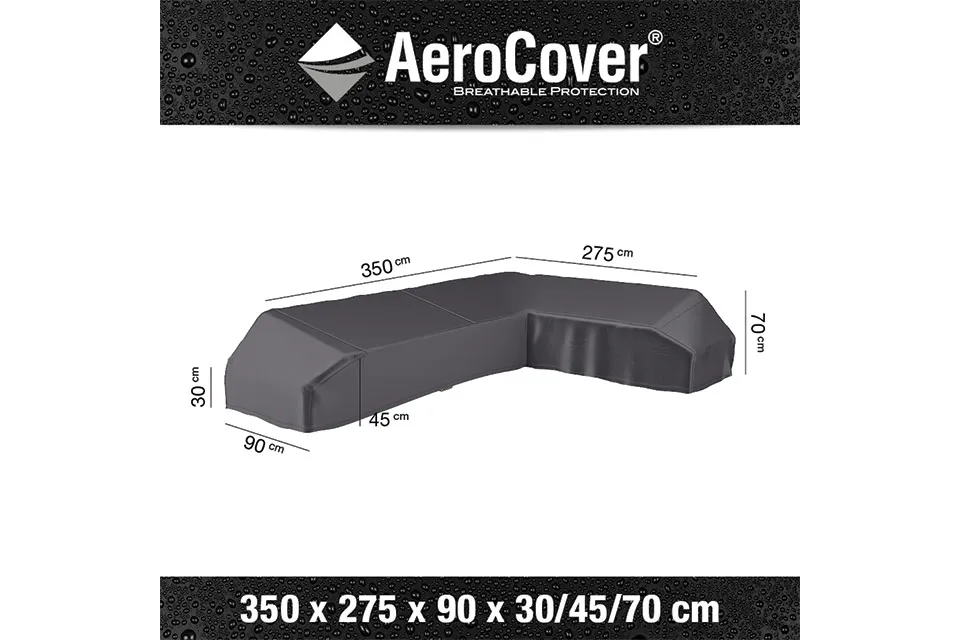 AeroCover Loungesethoes 350 x 275 x 90 x 30 45 70h L Platform Rechts