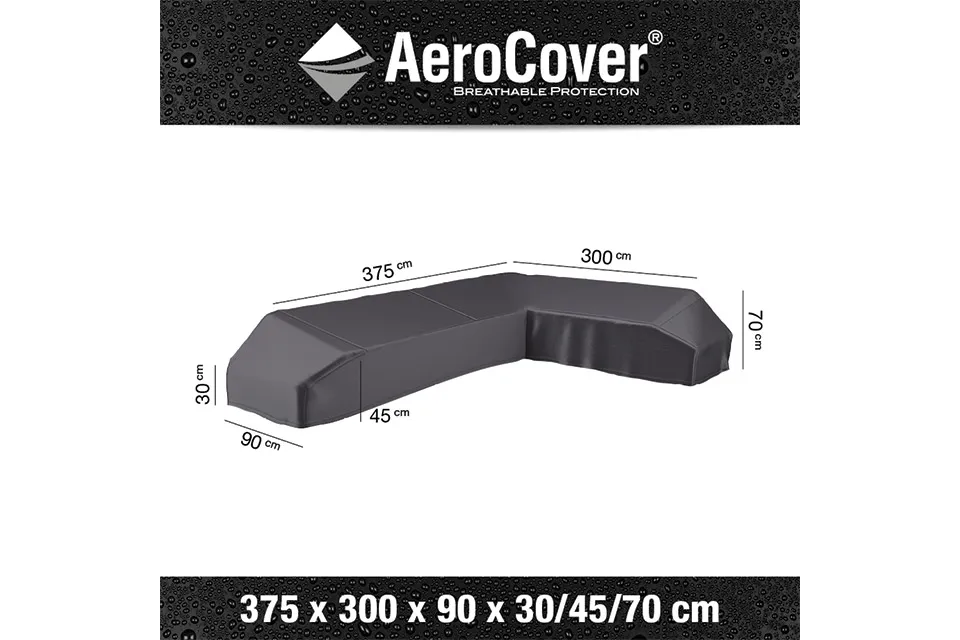 AeroCover | Loungesethoes 375 x 300 x 90 x 30-45-70(h) | L-Platform Rechts AeroCover | Loungesethoes 375 x 300 x 90 x 30-45-70(h) | L-Platform Rechts