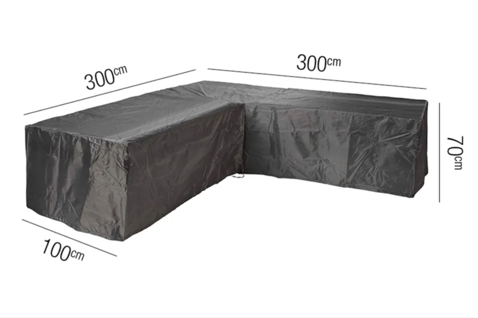 AeroCover | Loungesethoes 300 x 300 x 100 x 70(h) cm | L-vorm AeroCover | Loungesethoes 300 x 300 x 100 x 70(h) cm | L-vorm