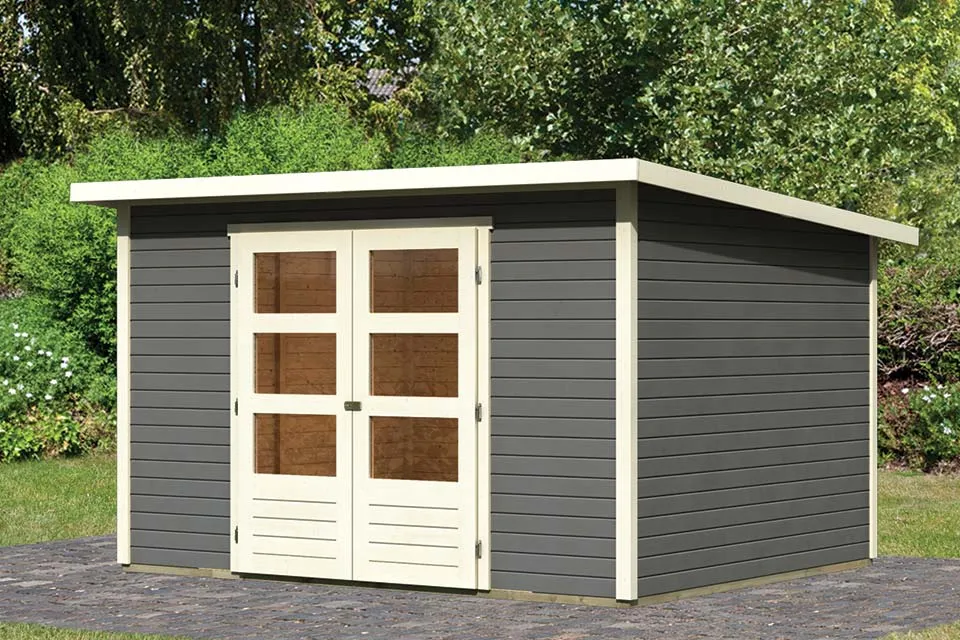 Woodfeeling | Tuinhuis Stockach 5 | Terragrijs Woodfeeling | Tuinhuis Stockach 5 | Terragrijs