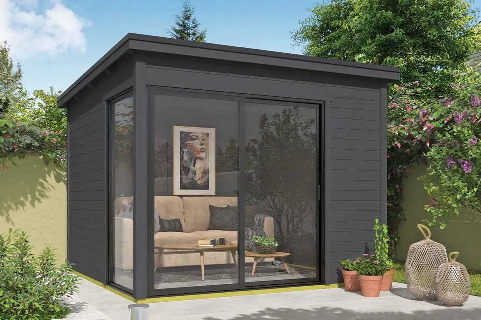 Outdoor Life Products | Tuinhuis Julia 295 x 295 | Carbon Grey