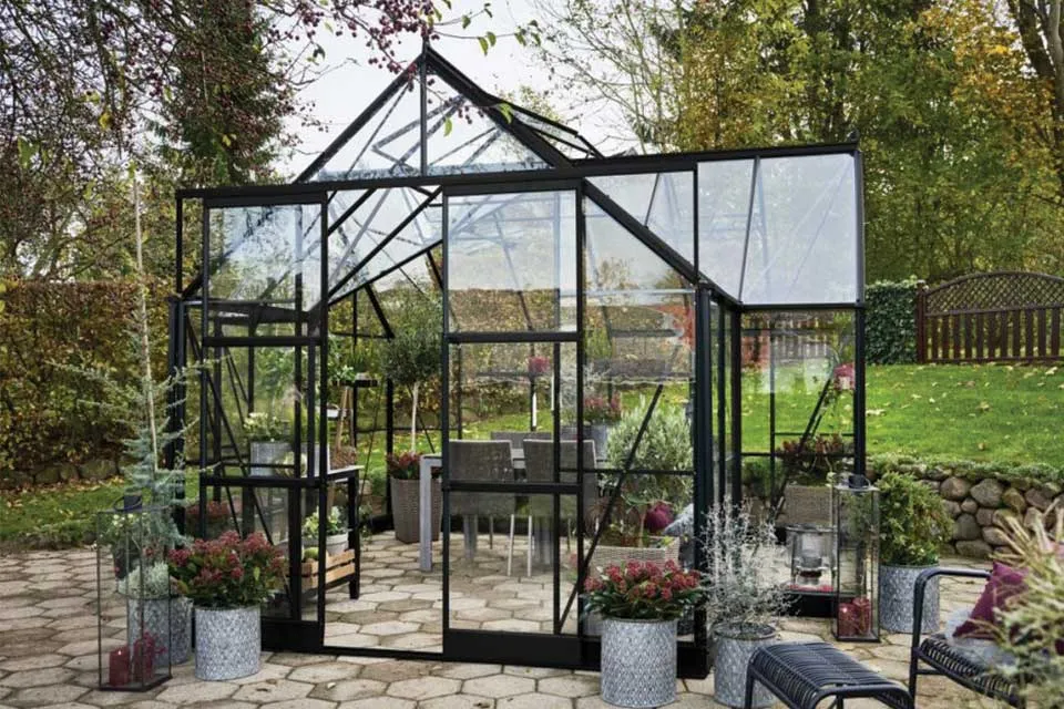 Royal Well Tuinkamer Garden Room 129 Veiligheidsglas 3 mm Zwart