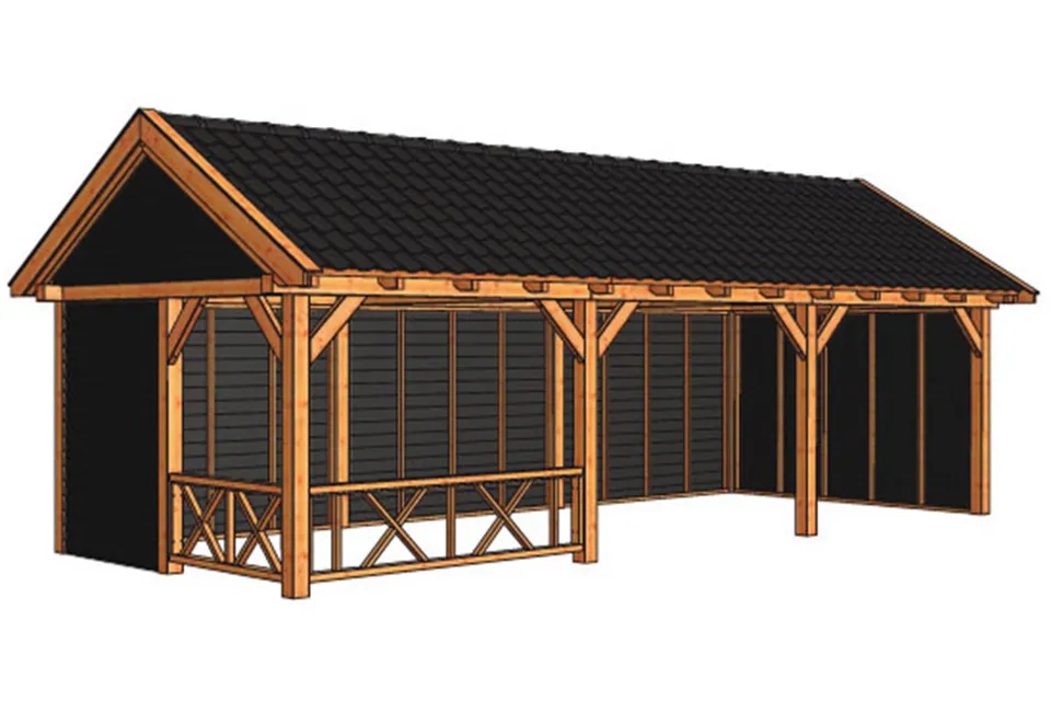 Tuinhuis / Blokhut Trendhout Buitenverblijf Zadeldak XL 9260mm C Tuinhuis / Blokhut Trendhout Buitenverblijf Zadeldak XL 9260mm C