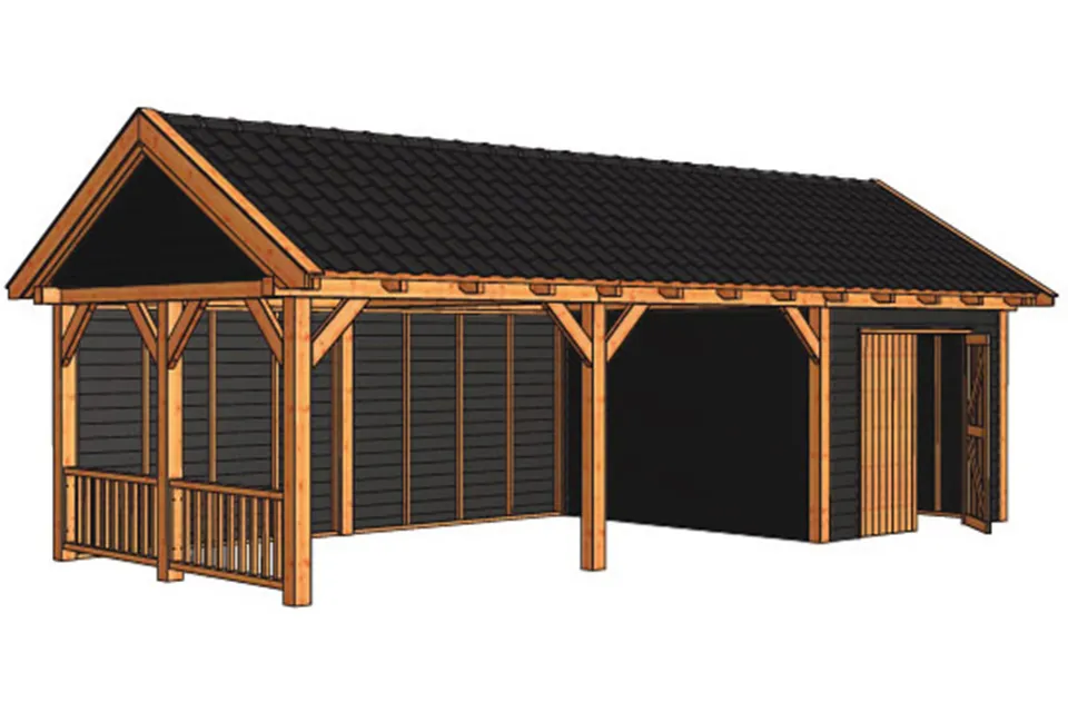 Tuinhuis / Blokhut Trendhout Buitenverblijf Zadeldak XL 9260mm D Tuinhuis / Blokhut Trendhout Buitenverblijf Zadeldak XL 9260mm D