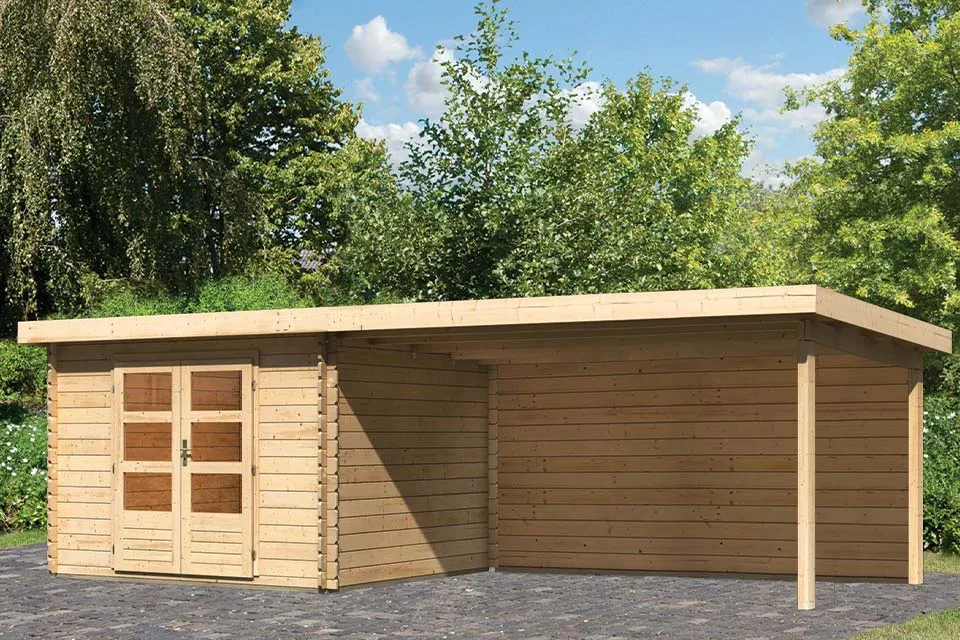 Woodfeeling | Tuinhuis Bastrup 5 met Overkapping 4,0 en Achterwand