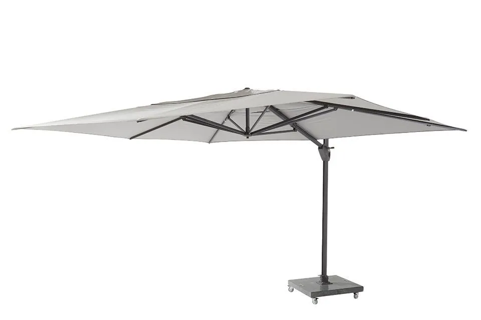 4 Seasons Outdoor Zweefparasol Hacienda 300 x 400 cm Antraciet Mid Grey