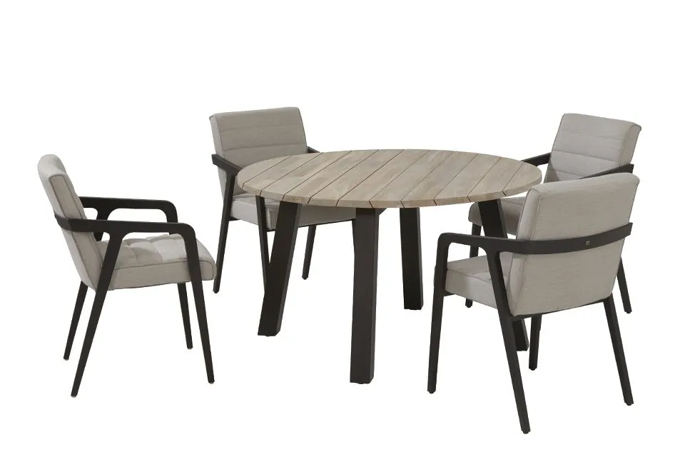 4 Seasons Outdoor | Tuinset Aragon Derby Ø 130 cm 4 Seasons Outdoor | Tuinset Aragon Derby Ø 130 cm