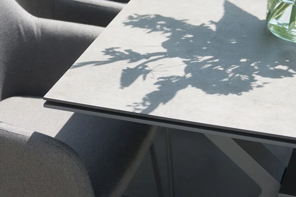 4 Seasons Outdoor | Tafelblad Goa 160 x 95 cm | HPL Light Grey