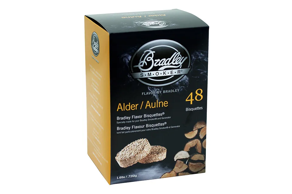 Bradley Smoker | Bisquettes Alder/Elzen | 48 Stuks Bradley Smoker | Bisquettes Alder/Elzen | 48 Stuks