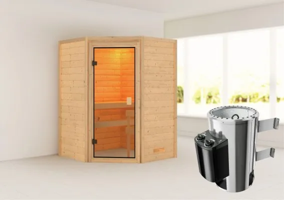 Woodfeeling | Sauna Antonia | Kachel 3,6 kW Geïntegreerde Bediening Woodfeeling | Sauna Antonia | Kachel 3,6 kW Geïntegreerde Bediening
