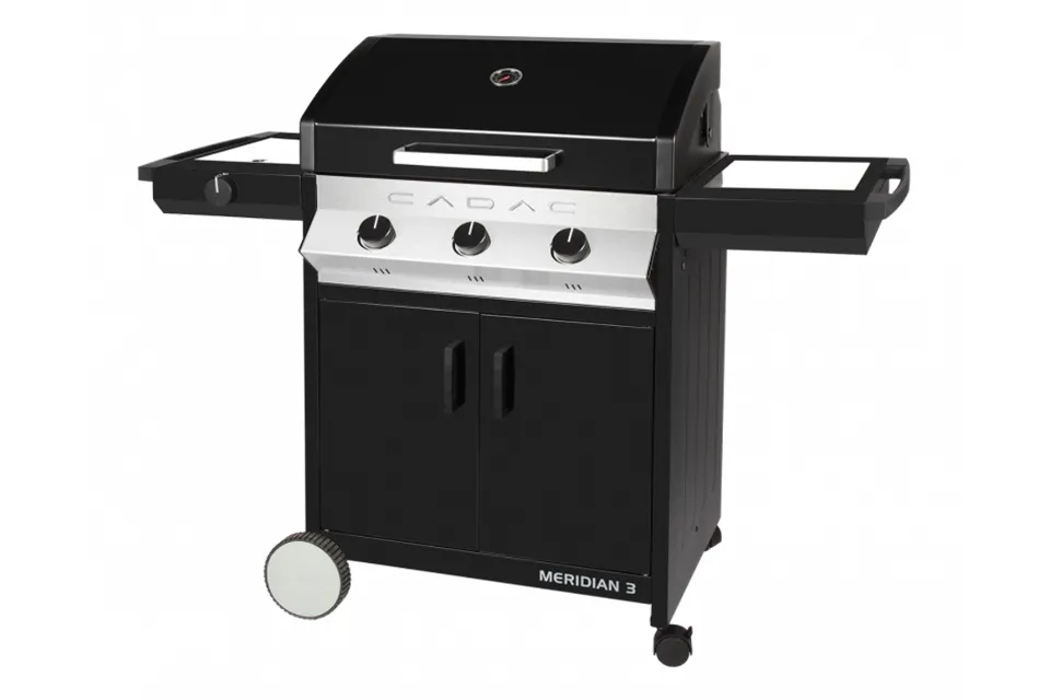 Plaatsen lava ophouden CADAC | BBQ Meridian 3 | Zwart met Zijbrander