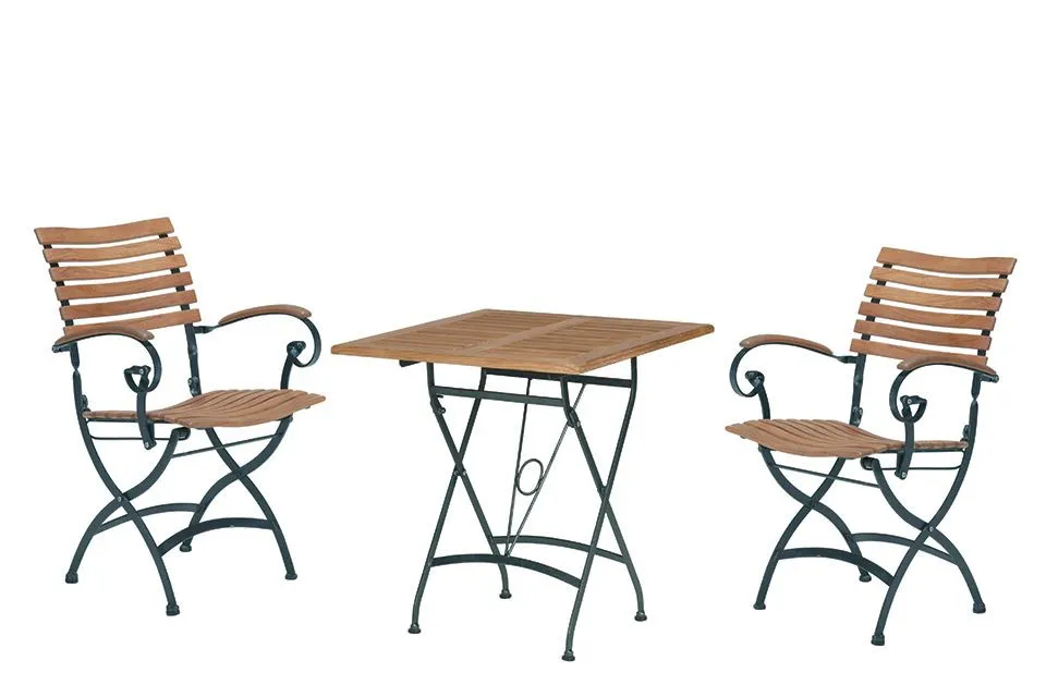 4 Seasons Outdoor | Bistroset Bellini | Zwart-Teak 4 Seasons Outdoor | Bistroset Bellini | Zwart-Teak