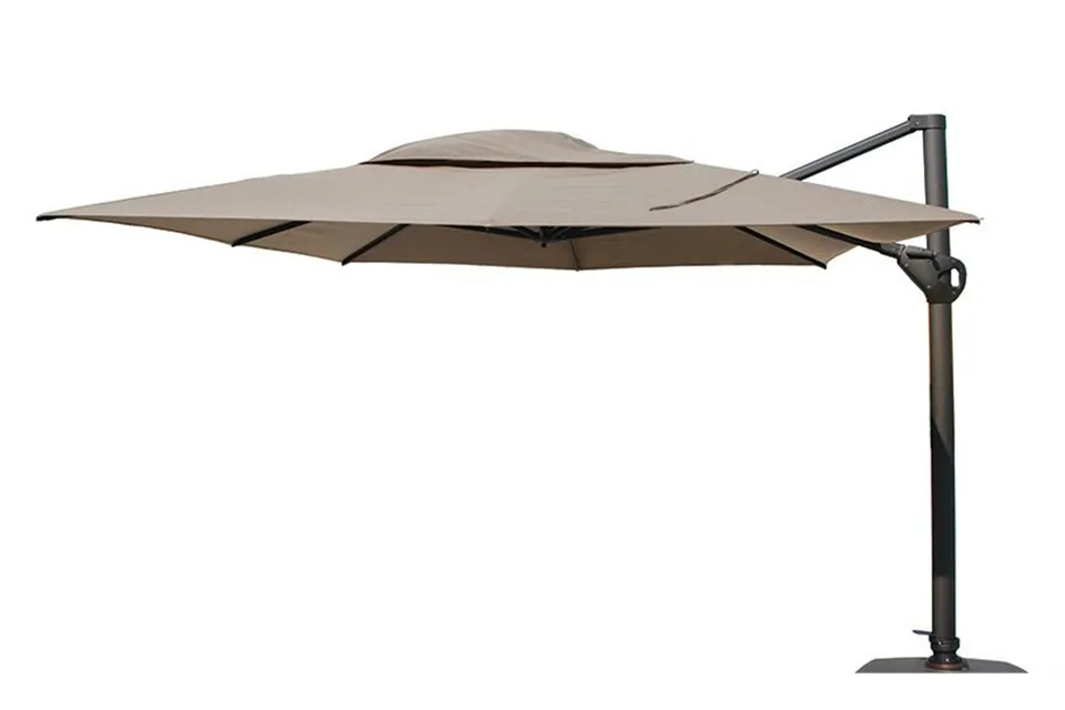 4 Seasons Outdoor Zweefparasol Hacienda 300 x 400 cm Taupe