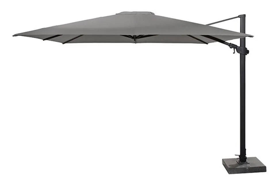 4 Seasons Outdoor Zweefparasol Siesta Premium 300 x 300 cm Antraciet Mid Grey