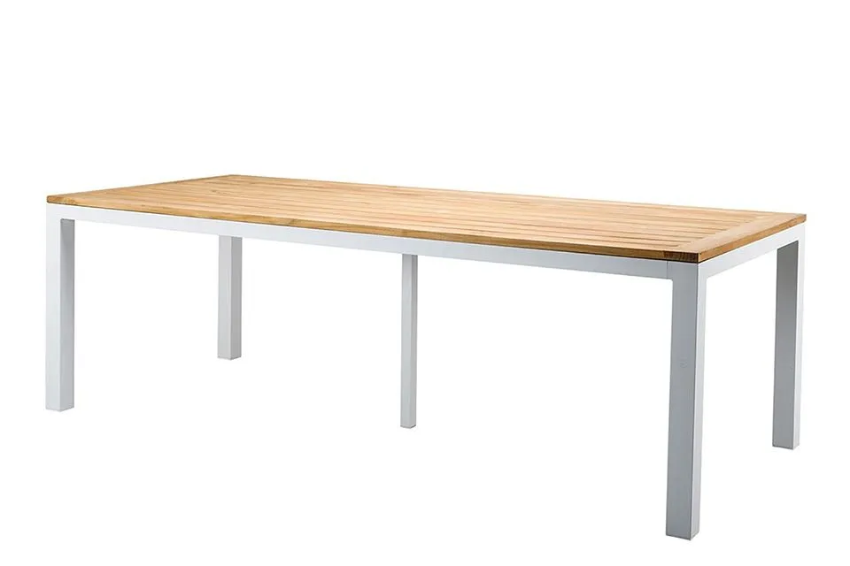 SUNS | Vario Tuintafel 240 x 100 cm | Wit-Teak