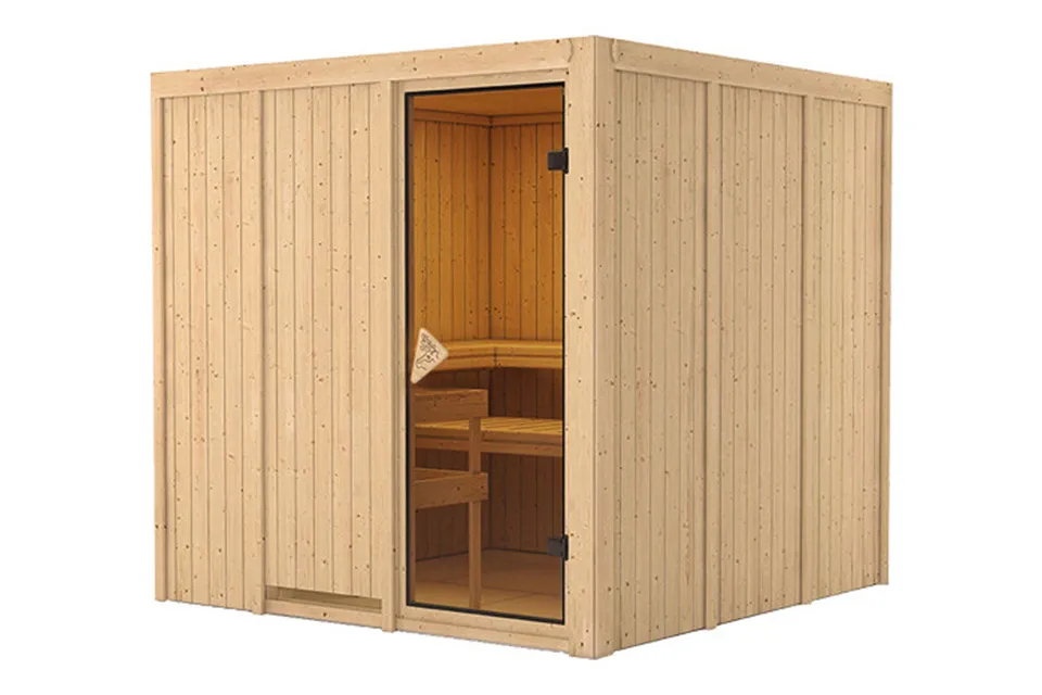 Karibu | Sauna Rodin | Deur Bronzeglas