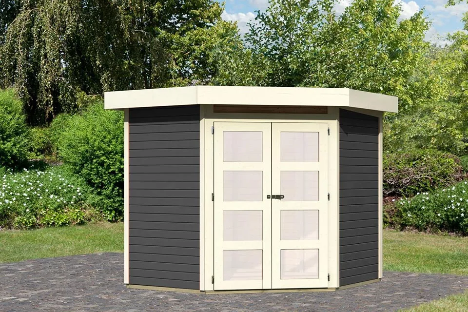 Karibu | Tuinhuis Goldendorf 3 | Terragrijs Karibu | Tuinhuis Goldendorf 3 | Terragrijs