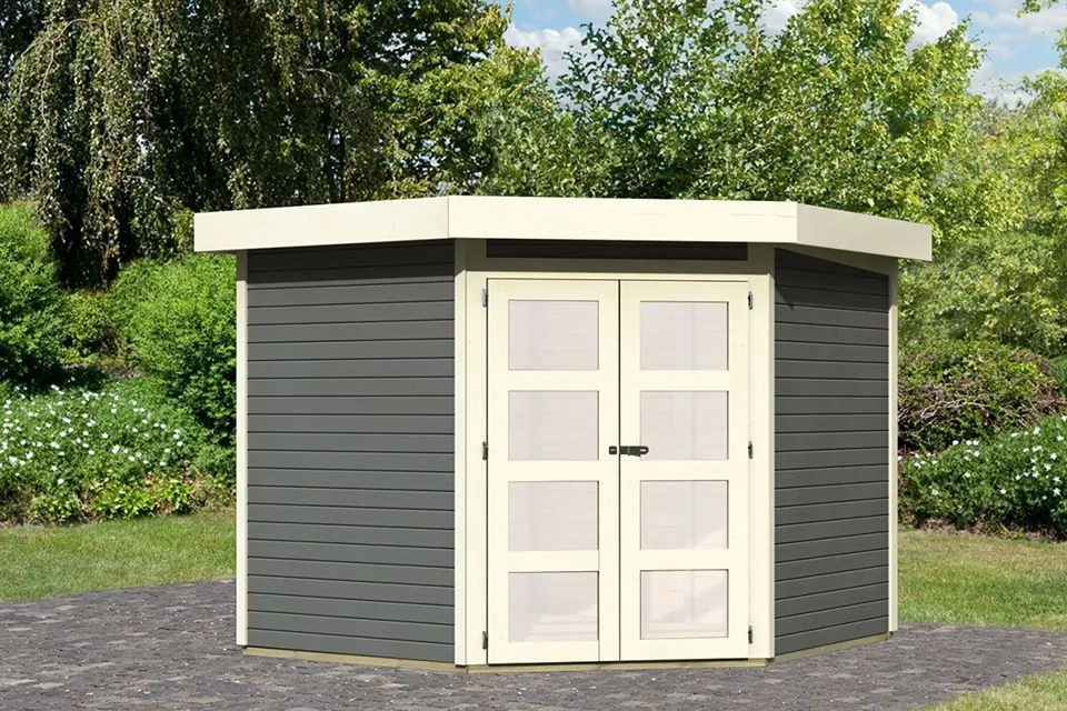 Karibu | Tuinhuis Goldendorf 5 | Terragrijs Karibu | Tuinhuis Goldendorf 5 | Terragrijs